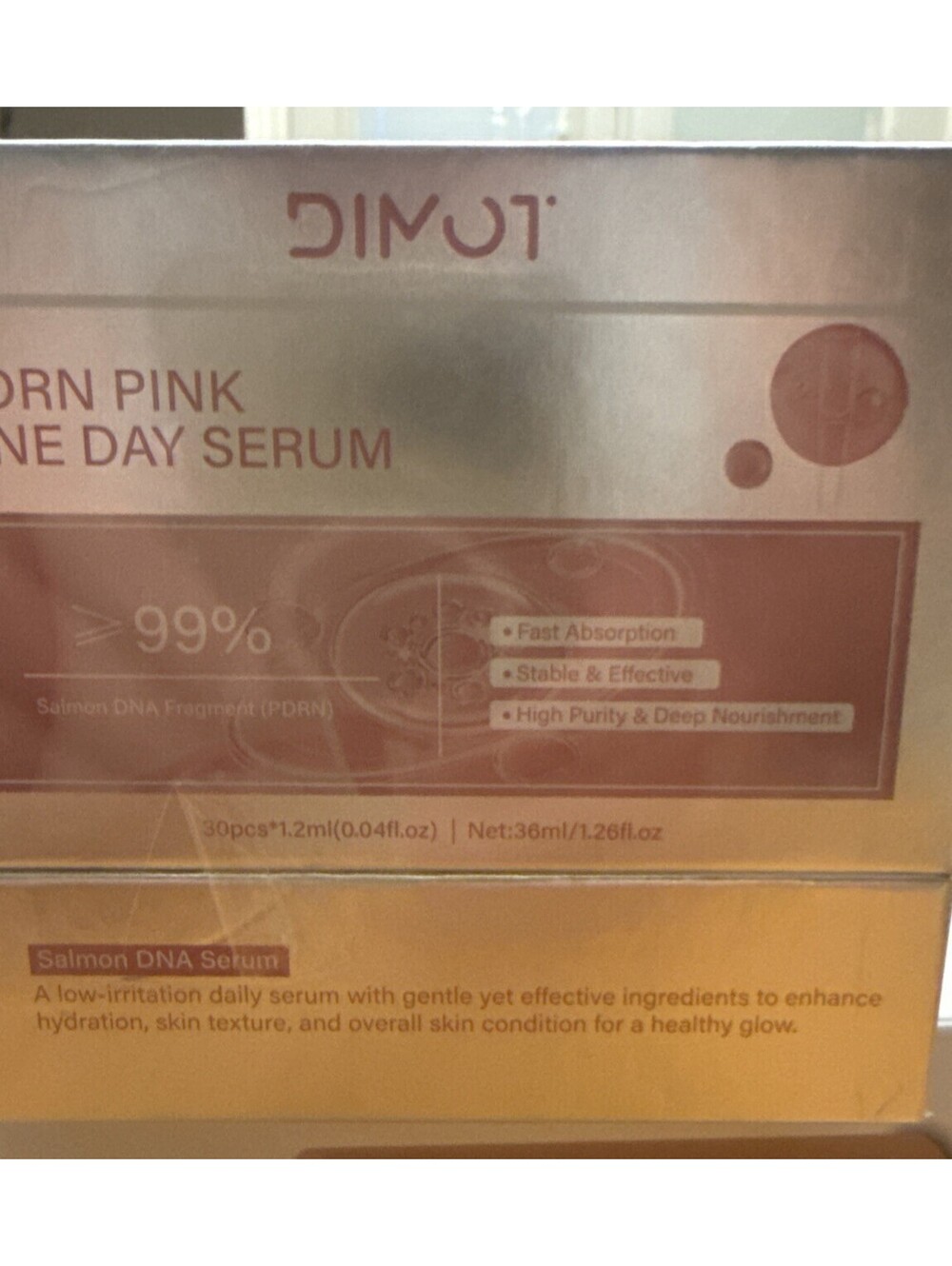 Salmon DNA PDRN Pink One Day Serum | 99% Salmon DNA PDRN Intensive Ampoule, Coll